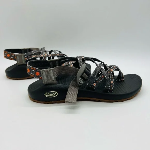 CHACO WOMEN’S STRAPPY OUTDOOR ADVENTURE SANDALS GRAY/ORANGE SIZE 7 - Picture 6 of 11